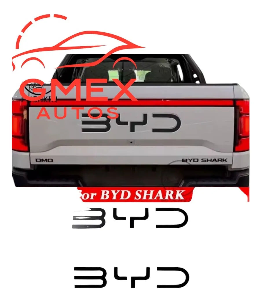 Letras Atras Byd Shark Negro