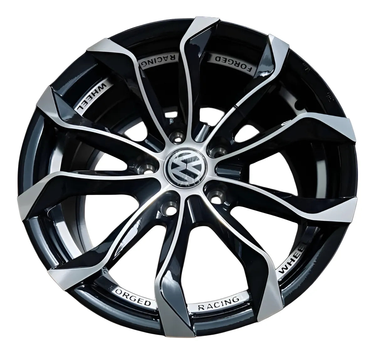 Juego de Rines 18" Aleación de Aluminio | 18x8.5J 5/112 Black Machine Negro | Modelo 6900
