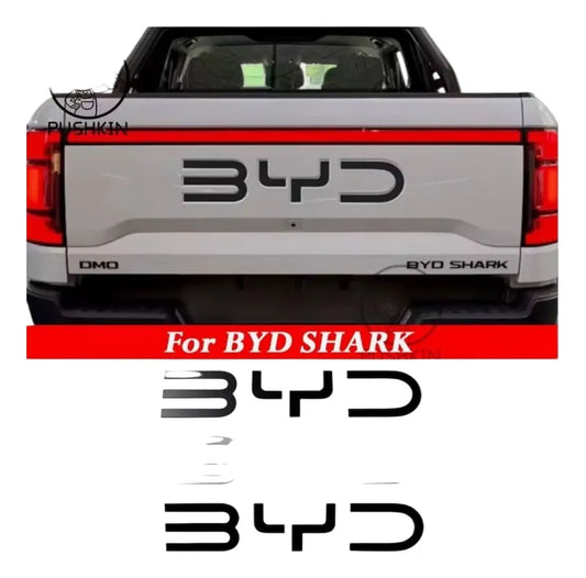 Letras posteriores de Byd Shark Negro
