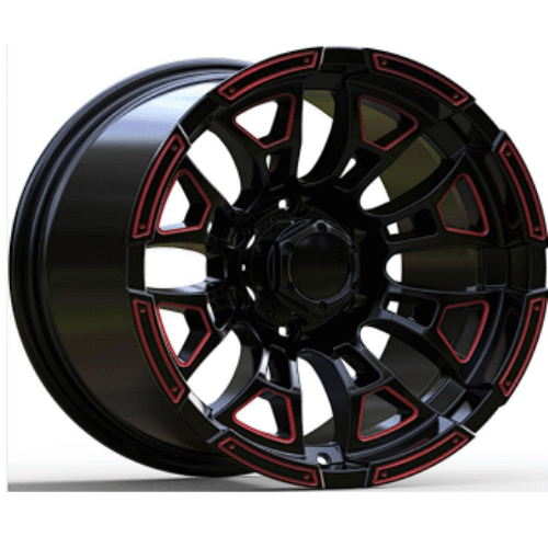 F2088 – 18×9.0J – Matte black+milling window+red
