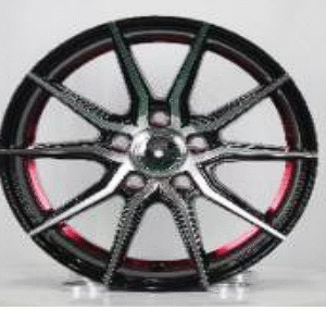 M1015 - 15x7.0J - Black machine+silver face+red side